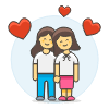 Lesbians In Love 1 Illustration from UX Colors Set