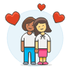 Lesbians In Love 2 Illustration from UX Colors Set