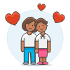 Lesbians In Love 3 Illustration from UX Colors Set