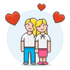 Lesbians In Love 5 Illustration from UX Colors Set