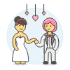 Lesbian Wedding 1 Illustration from UX Colors Set