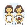Lesbian Wedding 10 Illustration from UX Colors Set