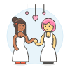Lesbian Wedding 11 Illustration from UX Colors Set