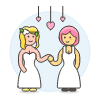 Lesbian Wedding 12 Illustration from UX Colors Set