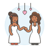 Lesbian Wedding 14 Illustration from UX Colors Set