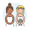 Lesbian Wedding 14 Illustration from UX Colors Set