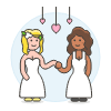 Lesbian Wedding 15 Illustration from UX Colors Set