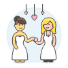 Lesbian Wedding 16 Illustration from UX Colors Set