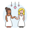 Lesbian Wedding 17 Illustration from UX Colors Set