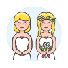 Lesbian Wedding 17 Illustration from UX Colors Set