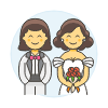 Lesbian Wedding 1 Illustration from UX Colors Set