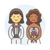Lesbian Wedding 2 Illustration from UX Colors Set