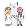 Lesbian Wedding 3 Illustration from UX Colors Set
