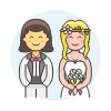 Lesbian Wedding 3 Illustration from UX Colors Set