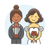 Lesbian Wedding 4 Illustration from UX Colors Set