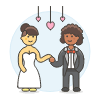 Lesbian Wedding 4 Illustration from UX Colors Set