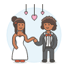 Lesbian Wedding 5 Illustration from UX Colors Set