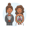 Lesbian Wedding 5 Illustration from UX Colors Set