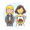 Lesbian Wedding 7 Illustration from UX Colors Set