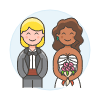 Lesbian Wedding 8 Illustration from UX Colors Set