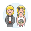 Lesbian Wedding 9 Illustration from UX Colors Set