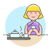 Chinese Tea Time 5 Illustration from UX Colors Set