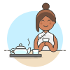 Chinese Tea Time 6 Illustration from UX Colors Set