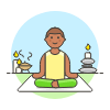 Meditation 1 3 Illustration from UX Colors Set | Free Download as SVG Vector and Transparent PNG | Streamline illustrations