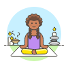 Meditation 1 4 Illustration from UX Colors Set | Free Download as SVG Vector and Transparent PNG | Streamline illustrations