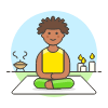 Meditation 2 3 Illustration from UX Colors Set