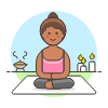 Meditation 2 4 Illustration from UX Colors Set