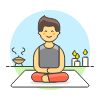 Meditation 2 5 Illustration from UX Colors Set