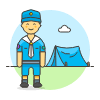 Scout Camp 2 Illustration from UX Colors Set