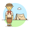 Scout Camp 4 Illustration from UX Colors Set
