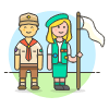 Scout Patron Group 11 Illustration from UX Colors Set