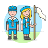 Scout Patron Group 12 Illustration from UX Colors Set