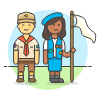 Scout Patron Group 14 Illustration from UX Colors Set