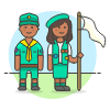 Scout Patron Group 16 Illustration from UX Colors Set