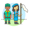 Scout Patron Group 19 Illustration from UX Colors Set