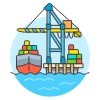 Cargo Port Illustration from UX Colors Set