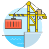 Crane Port Illustration from UX Colors Set