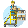 Package Worker 3 Illustration from UX Colors Set