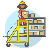 Package Worker 5 Illustration from UX Colors Set
