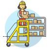 Package Worker 6 Illustration from UX Colors Set