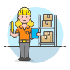 Warehouse Worker 1 2 Illustration from UX Colors Set