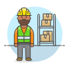 Warehouse Worker 1 3 Illustration from UX Colors Set