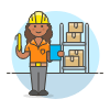 Warehouse Worker 1 4 Illustration from UX Colors Set