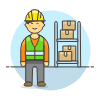 Warehouse Worker 1 5 Illustration from UX Colors Set