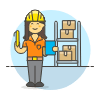 Warehouse Worker 1 6 Illustration from UX Colors Set