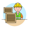 Warehouse Worker 2 1 Illustration from UX Colors Set